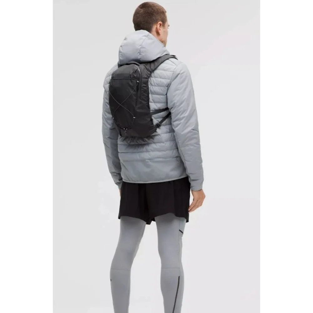 Lululemon Active Backpack 10 L O/S Black Hydration Comp Water Repel Reflective